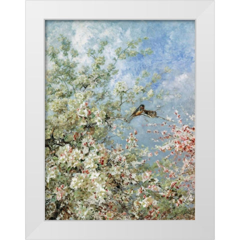 Apple Blossoms White Modern Wood Framed Art Print by Wisinger-Florian, Olga