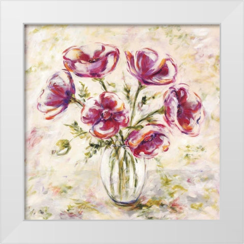 Felicity II White Modern Wood Framed Art Print by King, Michael