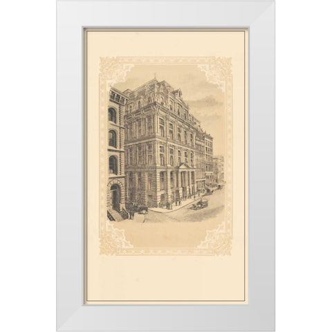 Broadway and 29th White Modern Wood Framed Art Print by Old New York