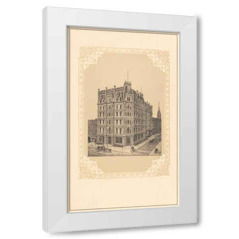 Bond and Broadway White Modern Wood Framed Art Print by Old New York