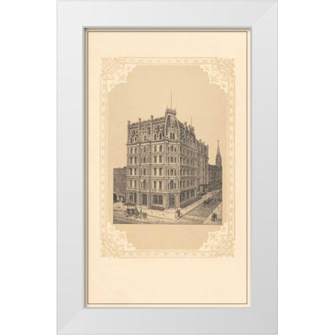 Bond and Broadway White Modern Wood Framed Art Print by Old New York