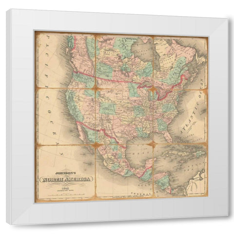 American Republic1842 White Modern Wood Framed Art Print by Johnson, Andrew