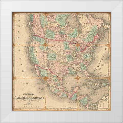 American Republic1842 White Modern Wood Framed Art Print by Johnson, Andrew