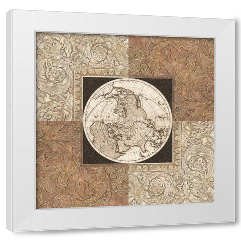 Worldly Perspective I White Modern Wood Framed Art Print by Bannister, Cory