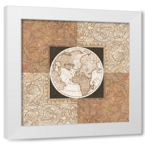 Worldly Perspective II White Modern Wood Framed Art Print by Bannister, Cory