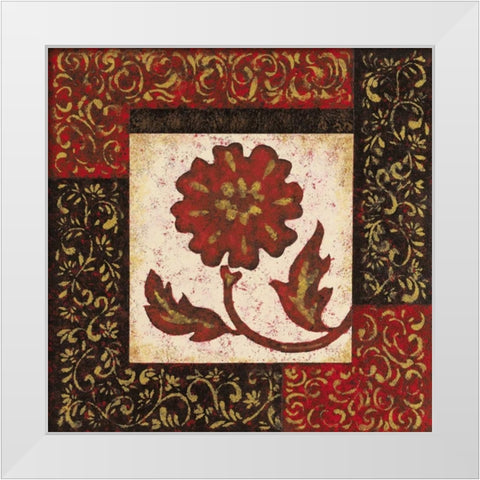 Arabesque II White Modern Wood Framed Art Print by Shelby, Judy