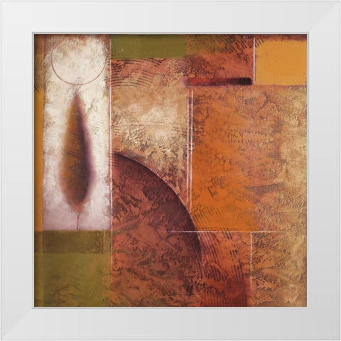 Sympatico I White Modern Wood Framed Art Print by Bannister, Cory