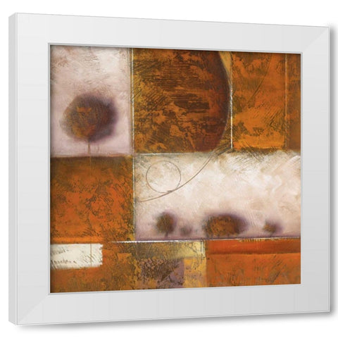 Sympatico II White Modern Wood Framed Art Print by Bannister, Cory