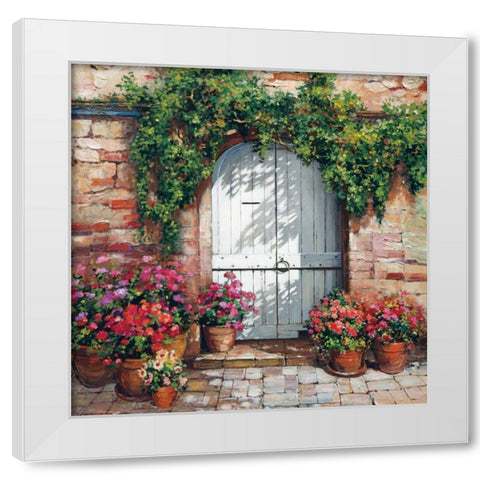 Stone Stairway Petites A White Modern Wood Framed Art Print by Duvall, Roger