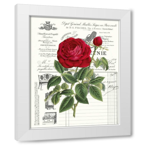 Heirloom Roses B White Modern Wood Framed Art Print by Chilton, Sarah E