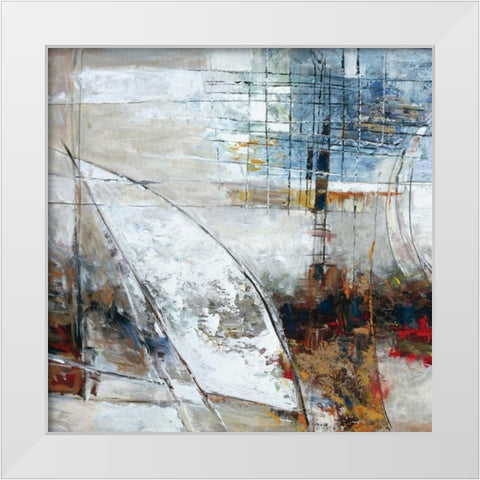 Parallel Dimensions II White Modern Wood Framed Art Print by Roth, Jack