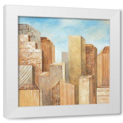 Urban Archaeologist I White Modern Wood Framed Art Print by King, Michael