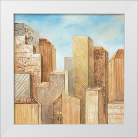 Urban Archaeologist I White Modern Wood Framed Art Print by King, Michael