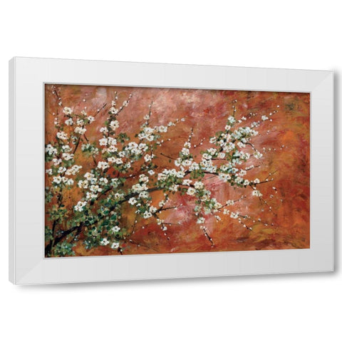 Wild Plum Blossoms White Modern Wood Framed Art Print by Alexander, Zachary