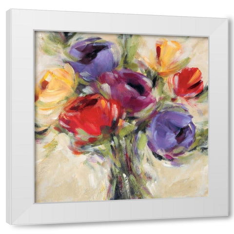 Rainbow Connection I White Modern Wood Framed Art Print by King, Michael