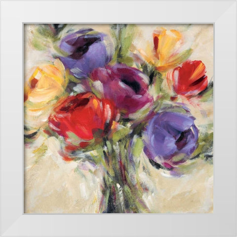 Rainbow Connection I White Modern Wood Framed Art Print by King, Michael