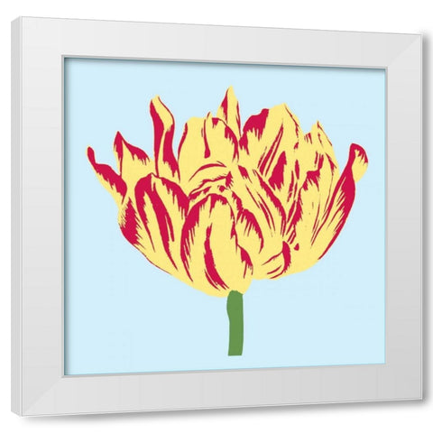 Soho Tulip II White Modern Wood Framed Art Print by Alexander, Zachary
