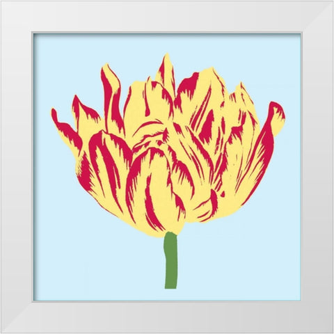 Soho Tulip II White Modern Wood Framed Art Print by Alexander, Zachary