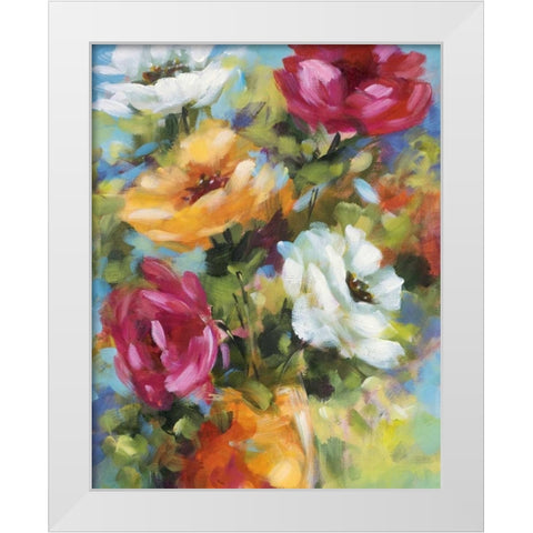 Celebration II White Modern Wood Framed Art Print by King, Michael