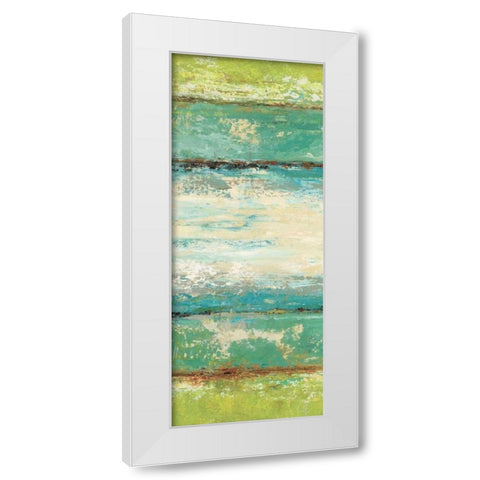 Earth, Water, Sky I White Modern Wood Framed Art Print by King, Michael