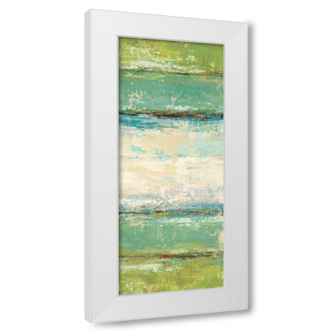 Earth, Water, Sky I White Modern Wood Framed Art Print by King, Michael