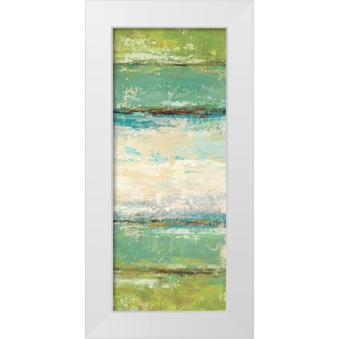 Earth, Water, Sky I White Modern Wood Framed Art Print by King, Michael