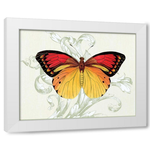 Butterfly Theme III White Modern Wood Framed Art Print by Davies, Susan