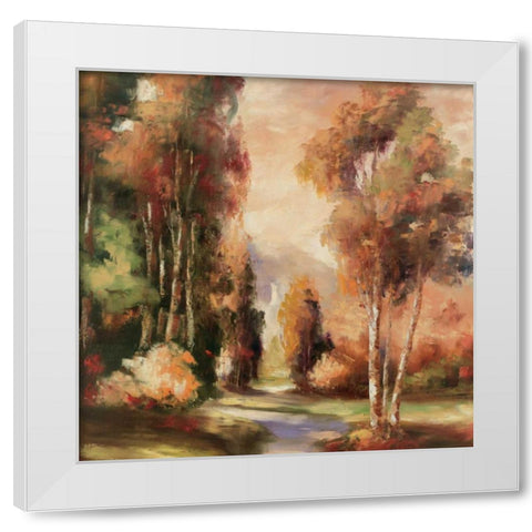 Mountainview Point White Modern Wood Framed Art Print by Rogers, Adam