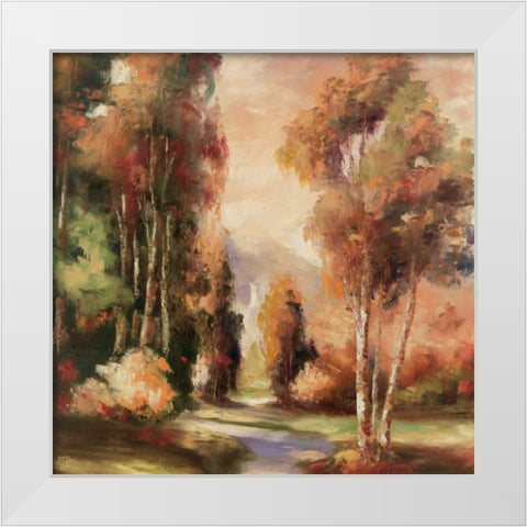 Mountainview Point White Modern Wood Framed Art Print by Rogers, Adam