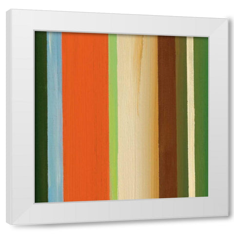 Hampton Stripe I White Modern Wood Framed Art Print by Chandler, Fran