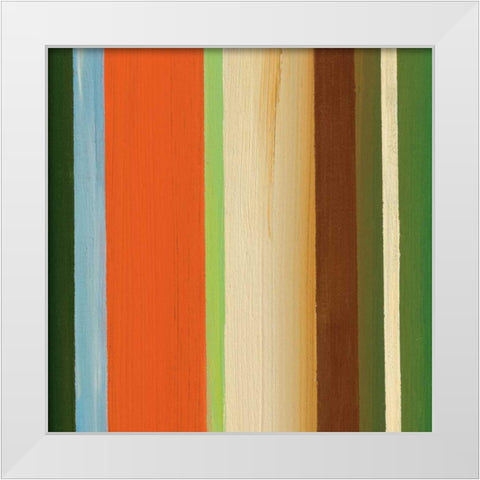 Hampton Stripe I White Modern Wood Framed Art Print by Chandler, Fran