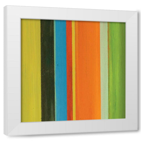 Hampton Stripe III White Modern Wood Framed Art Print by Chandler, Fran
