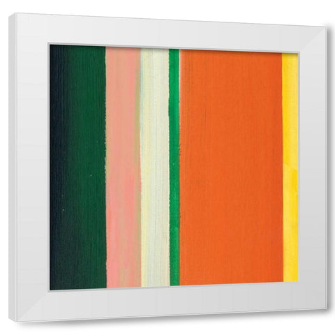 Hampton Stripe IV White Modern Wood Framed Art Print by Chandler, Fran