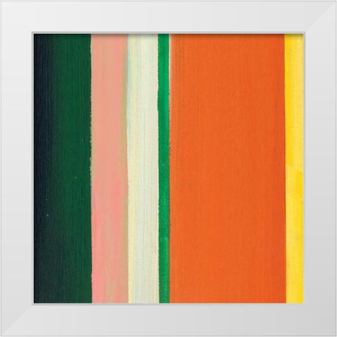 Hampton Stripe IV White Modern Wood Framed Art Print by Chandler, Fran