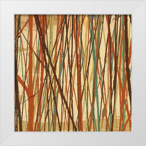 Contempo I White Modern Wood Framed Art Print by Prentice, Susan