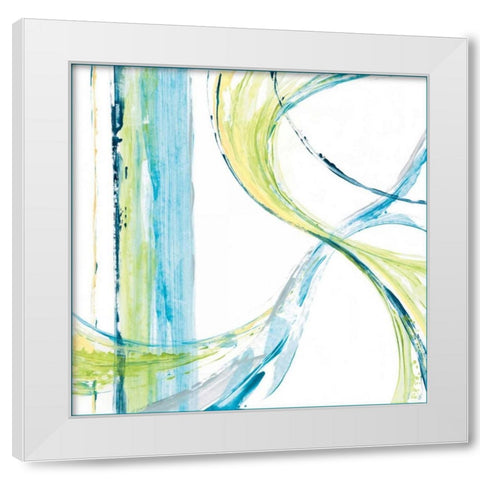 Carousel I White Modern Wood Framed Art Print by King, Michael