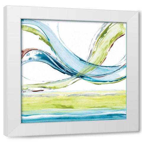 Carousel III White Modern Wood Framed Art Print by King, Michael
