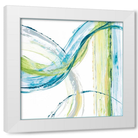 Carousel IV White Modern Wood Framed Art Print by King, Michael