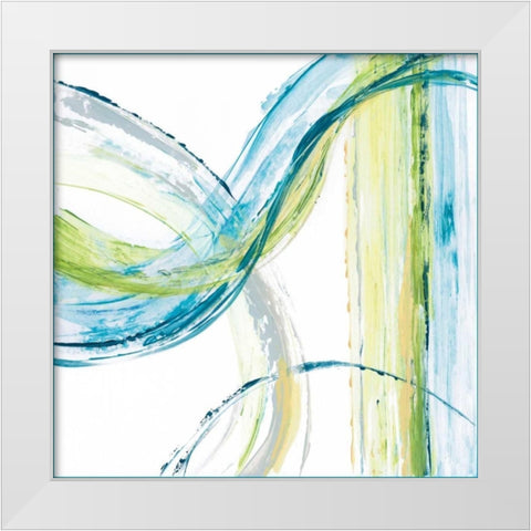 Carousel IV White Modern Wood Framed Art Print by King, Michael