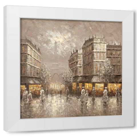 City of Light White Modern Wood Framed Art Print by Letellier, Gerard