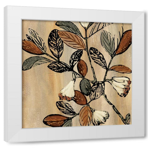 Natures Graphic I White Modern Wood Framed Art Print by King, Michael