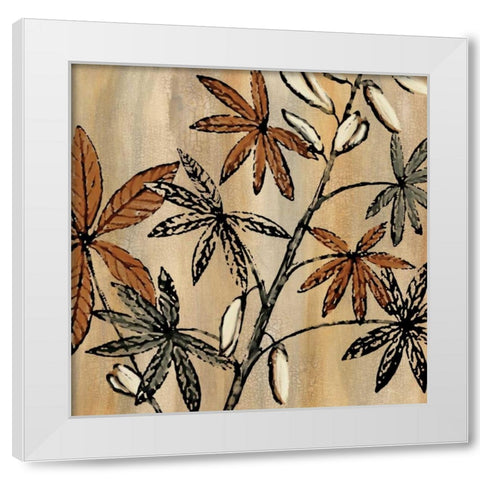Natures Graphic II White Modern Wood Framed Art Print by King, Michael
