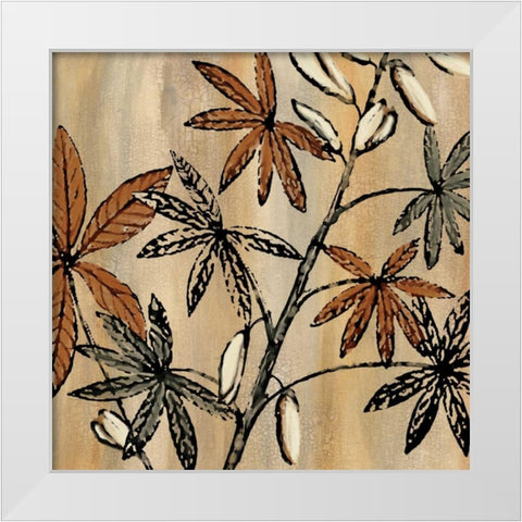 Natures Graphic II White Modern Wood Framed Art Print by King, Michael