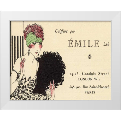 Paris Style I White Modern Wood Framed Art Print by Grenier, Henri