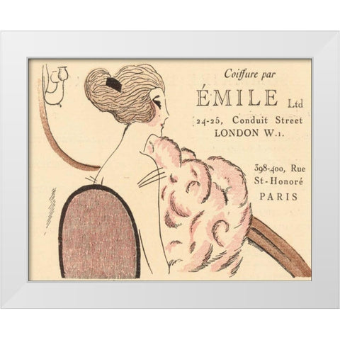 Paris Style II White Modern Wood Framed Art Print by Grenier, Henri