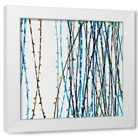 Aqua Sensations I White Modern Wood Framed Art Print by Roth, Jack