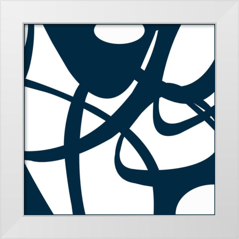 Momentum III White Modern Wood Framed Art Print by Bartlett, Sandra