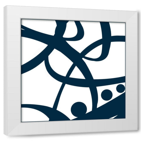 Momentum IV White Modern Wood Framed Art Print by Bartlett, Sandra