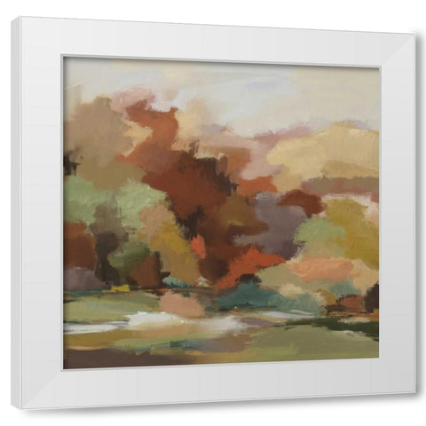 Sparkhill Afternoon White Modern Wood Framed Art Print by Lawrence, David