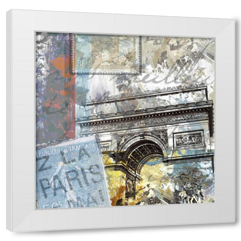 Paris ArcÂ Â Â   White Modern Wood Framed Art Print by Chilton, Sarah